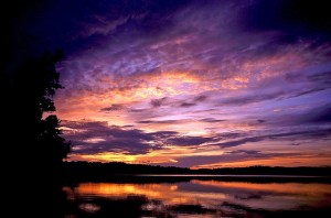 Minnesota lake sunset