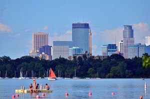 Swimming at Lake Calhoun.